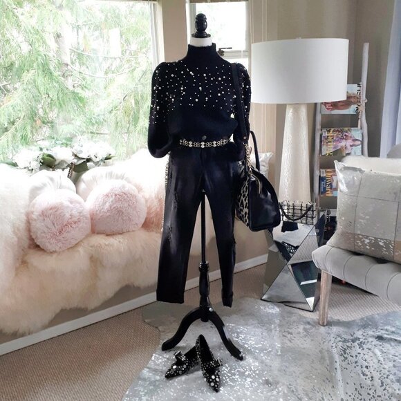 Grace in LA Denim - EUC Grace in LA black braided trim accent skinny denim jeans, 30